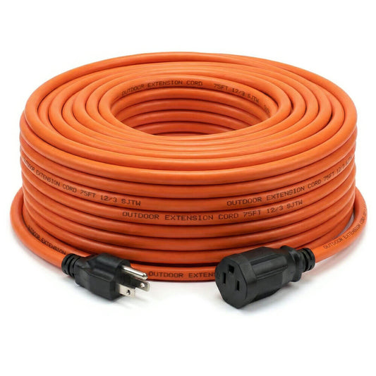12/3 75ft Outdoor Extension Cord