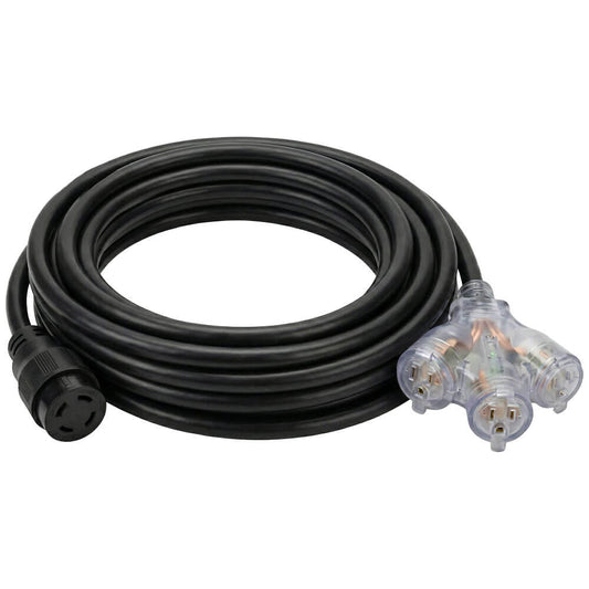 30A Generator Cord Twist-to-Standard LED